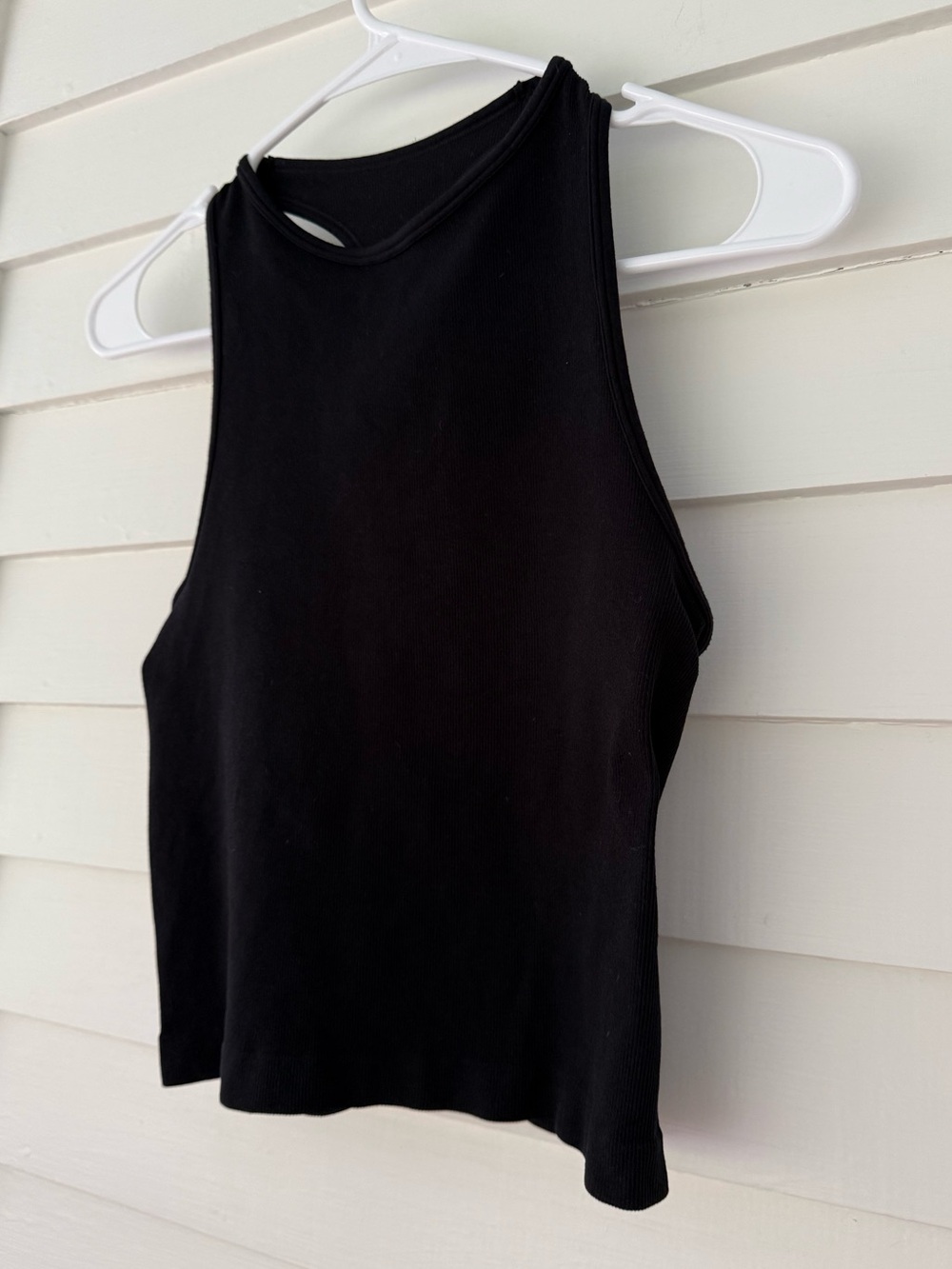 Free People Intimately Black Ribbed Racerback Tank Top Medium - Picture 2 of 4